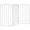 Vidaxl Dog Fence Collapsible 3 pannelli 150 cm Poplar Bianco