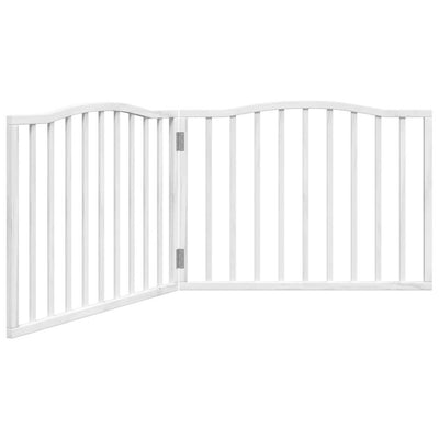 Vidaxl Dog Fence Plegable 2 paneles de 160 cm de madera de álamo blanco