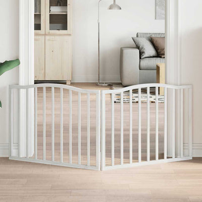 Vidaxl Dog Fence Plegable 2 paneles de 160 cm de madera de álamo blanco