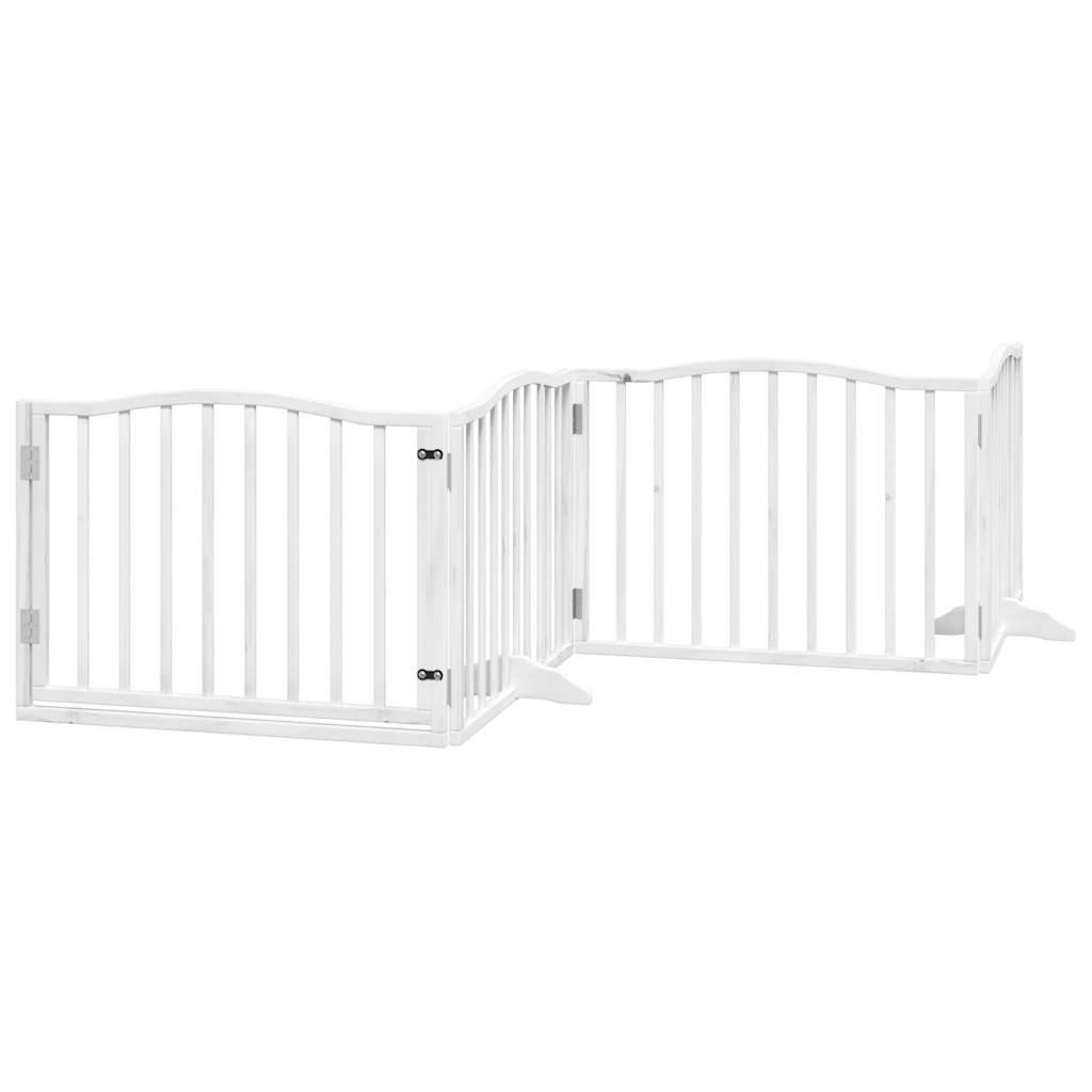 Vidaxl Dog Fence Colpobile con porta 4 pannelli 320 cm PopulierHout White