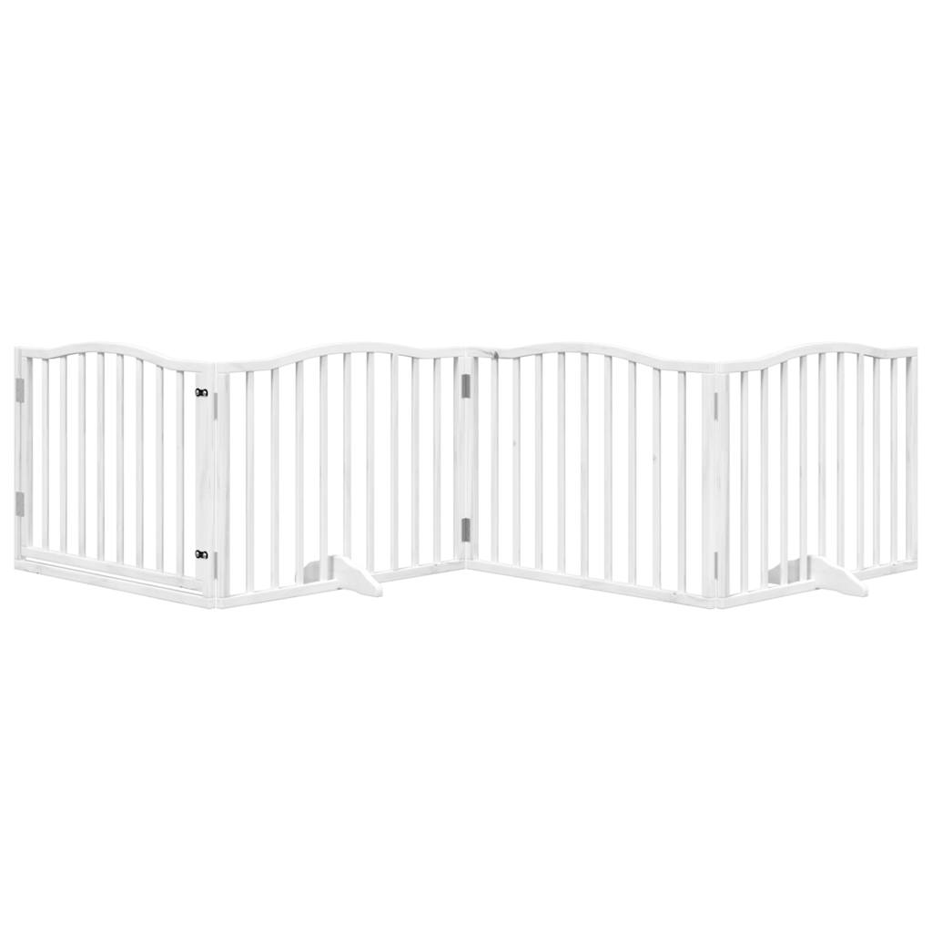 Vidaxl Dog Fence Colpobile con porta 4 pannelli 320 cm PopulierHout White