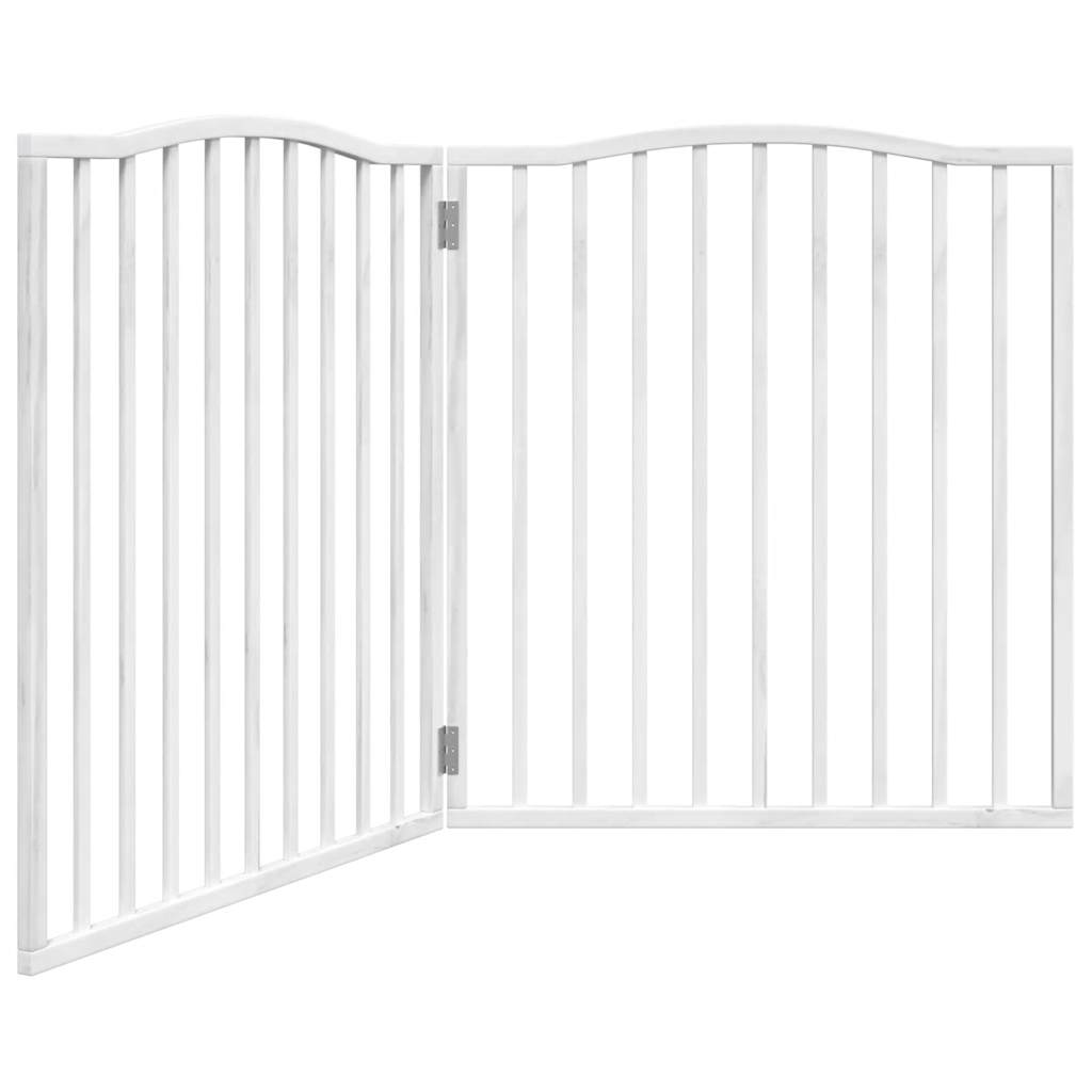 Vidaxl Dog Fence Colpobile con porta 4 pannelli 320 cm PopulierHout White