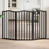 Vidaxl Dog Fence Plegable 3 paneles de 150 cm de madera de álamo de 150 cm Negro