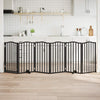 Vidaxx puerta para perros plegable 6 paneles 300 cm madera de álamo negro
