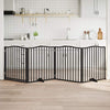 Vidaxl Dog Fence Cropeble 4 pannelli 320 cm Poplar Black