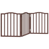 Vidaxl Dog Fence Plegable 3 Paneles de 150 cm Populier Wood Brown Oak
