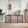Vidaxl Dog Fence Plegable 3 Paneles de 150 cm Populier Wood Brown Oak