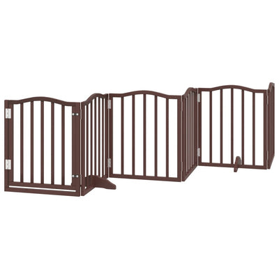 Vidaxl Dog Fence Pleapsible 6 paneles 300 cm Poplar Wood Oak Brown Oak