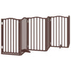 Vidaxl Dog Fence Pleapsible 6 paneles 300 cm Poplar Wood Oak Brown Oak