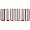 Vidaxl Dog Fence Pleapsible 6 paneles 300 cm Poplar Wood Oak Brown Oak