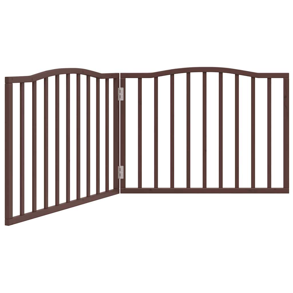 Vidaxl Dog Fence Crottabile 2 pannelli 160 cm Populier in legno in legno quercia