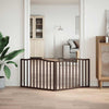 Vidaxl Dog Fence Crottabile 2 pannelli 160 cm Populier in legno in legno quercia