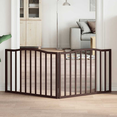 Vidaxl dog fence Collapsible 2 panels 160 cm Populier wood Brown oak
