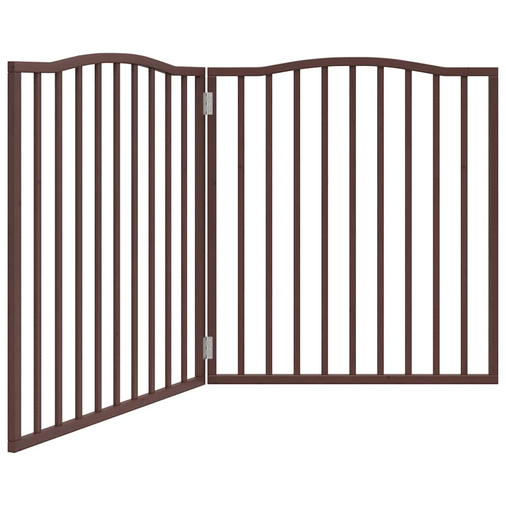 Vidaxl Dog Fence Crottabile 2 pannelli 160 cm Populier in legno in legno quercia