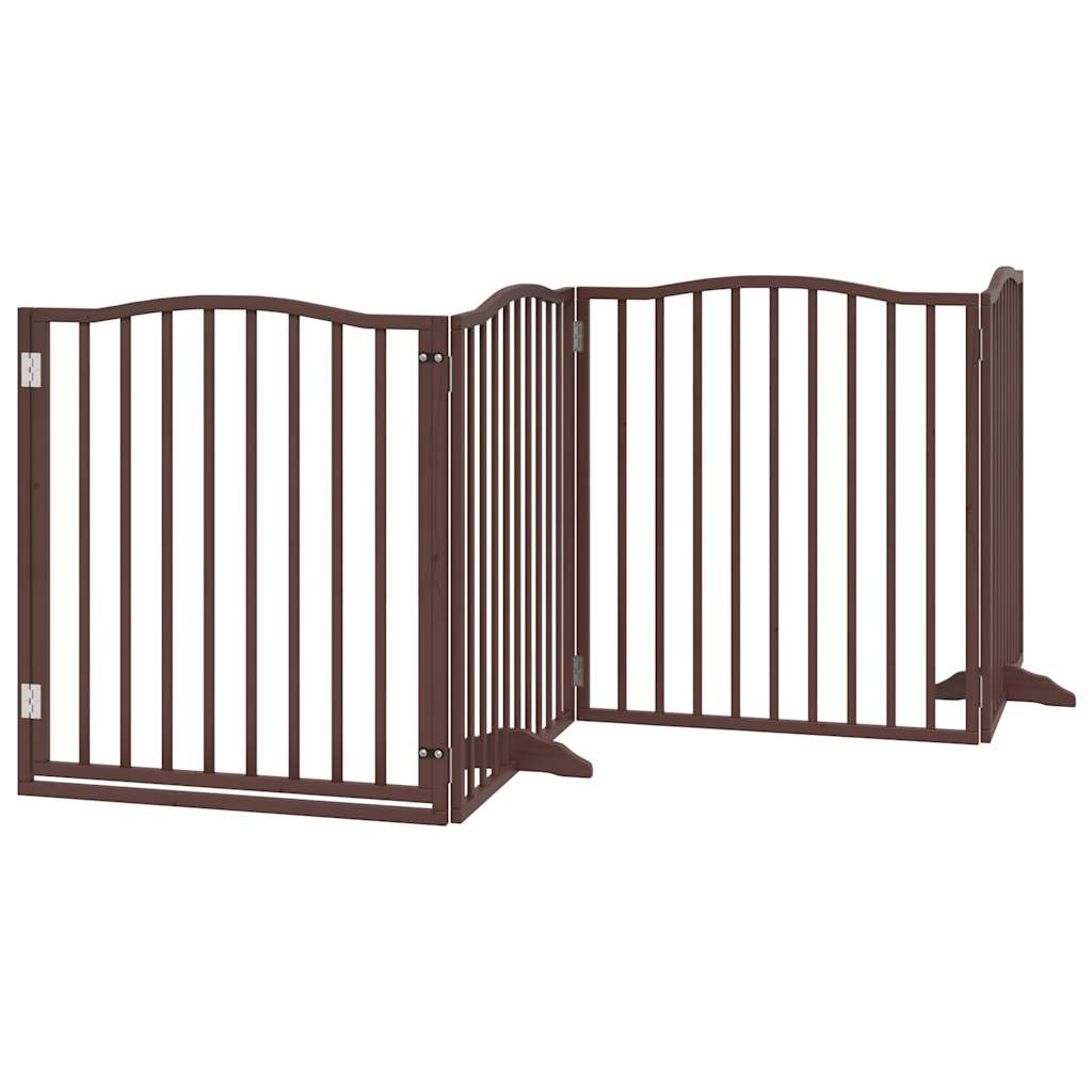 Vidaxl Dog Fence Collapsible 4 pannelli 320 cm POPOLA IN LEGNO CONTRO