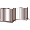 Vidaxl Dog Fence Collapsible 4 pannelli 320 cm POPOLA IN LEGNO CONTRO