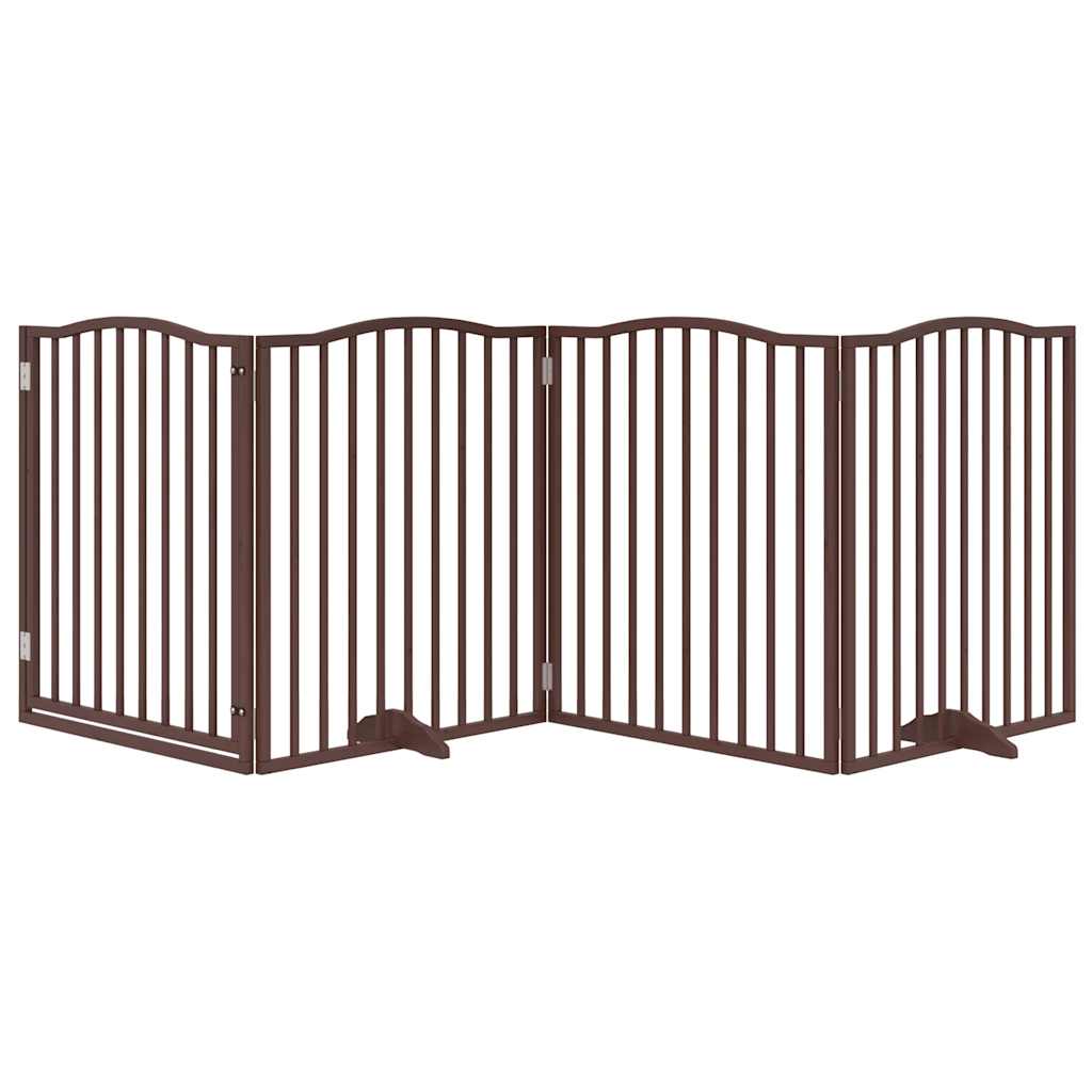 Vidaxl Dog Fence Collapsible 4 pannelli 320 cm POPOLA IN LEGNO CONTRO