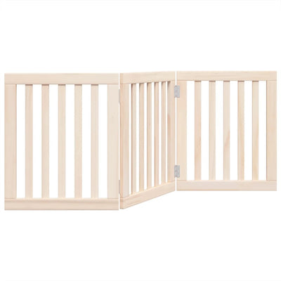 Vidaxl Dog Fence Plegable 3 paneles de 150 cm de madera de álamo