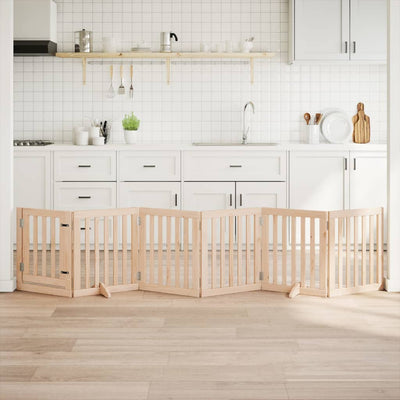 Vidaxl Dog Fence Plegable 6 paneles de 300 cm de madera de álamo