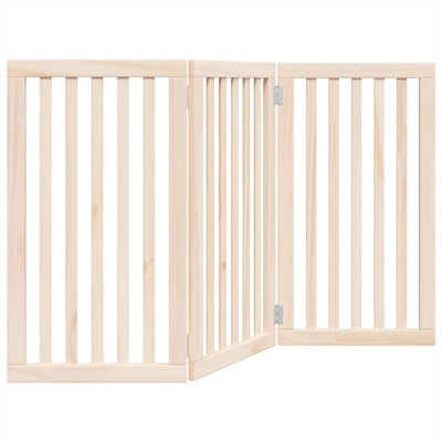 Vidaxl Dog Fence Plegable 3 paneles de 150 cm de madera de álamo