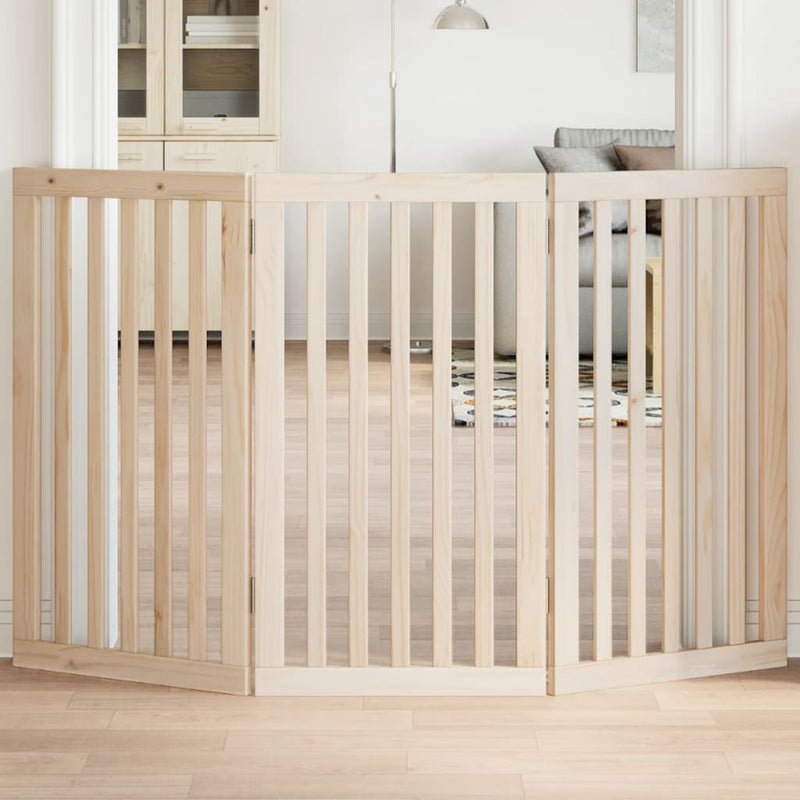 Vidaxl Dog Fence Croppecible 3 pannelli 150 cm Poplar Wood