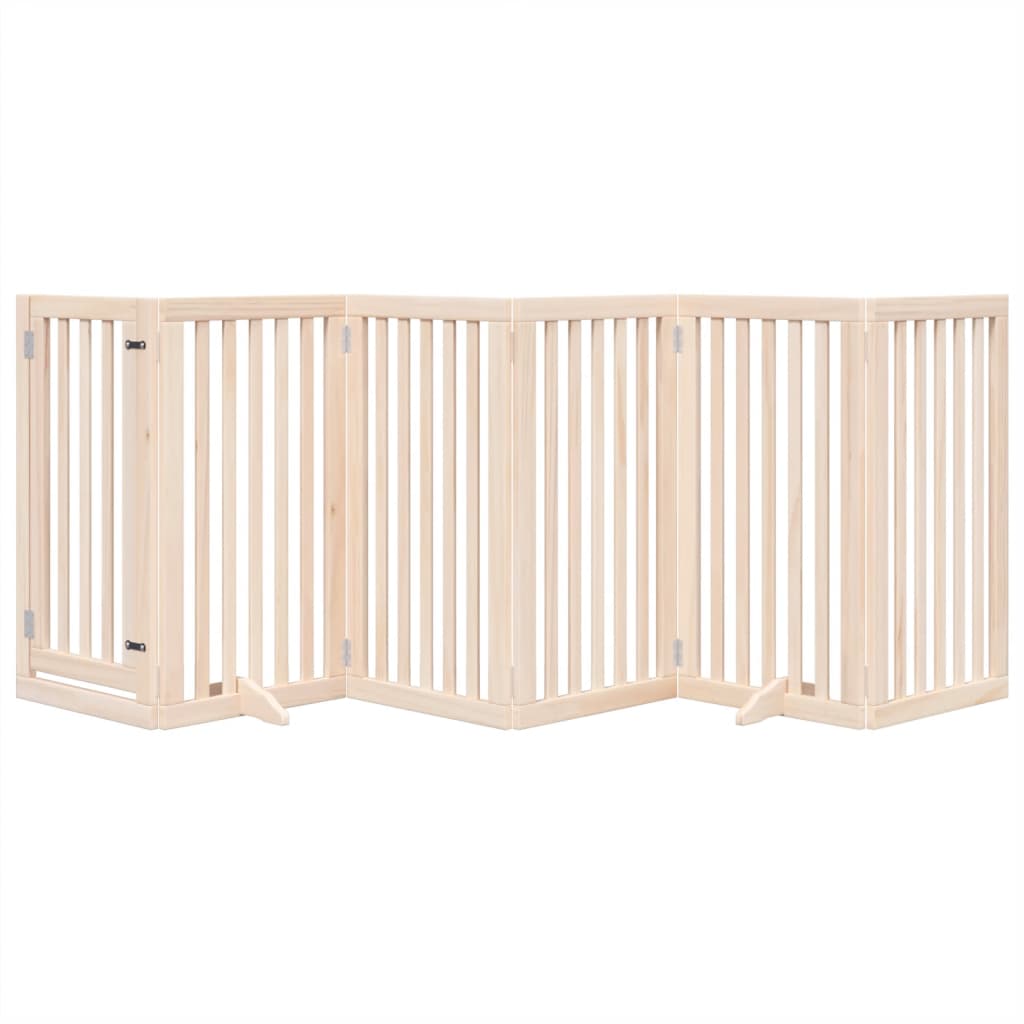 Vidaxl Dog Fence Collapsible 6 pannelli 300 cm Poplar Wood