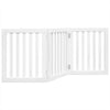 Vidaxl Dog Fence Plegable 3 paneles de 150 cm de madera de álamo de 150 cm blanco