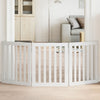 Vidaxl Dog Fence Plegable 3 paneles de 150 cm de madera de álamo de 150 cm blanco