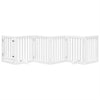 Vidaxl Dog Fence pieghevole con porta 6 pannelli 300 cm Populierwood bianco