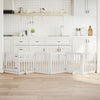 Vidaxl cerca de perros plegable con puerta 6 paneles 300 cm Populierwood White