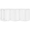 Vidaxl Dog Fence pieghevole con porta 6 pannelli 300 cm Populierwood bianco