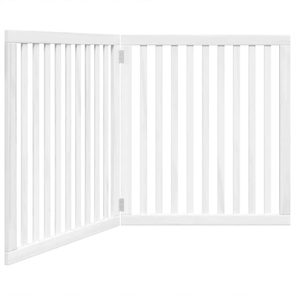 Vidaxl Dog Fence Cropeble 2 pannelli 160 cm Poplar Bianco