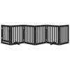 Vidaxl Dog Fence Collapsible 6 pannelli 300 cm Populierhout Nero