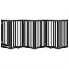 Vidaxl Dog Fence Plegable 6 paneles 300 cm Populierhout Negro