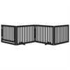 Vidaxx puerta para perros plegable 4 paneles 320 cm madera de álamo negro