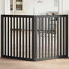 Vidaxl Dog Fence Collapsible 2 pannelli 160 cm Populierhout Nero
