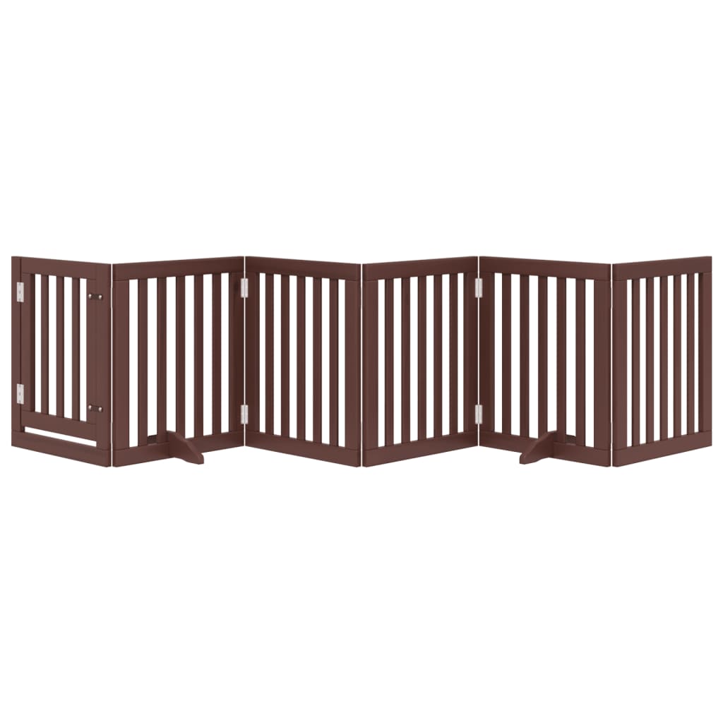 Vidaxl Dog Fence Collapsible 6 pannelli 300 cm Populier Wood Brown