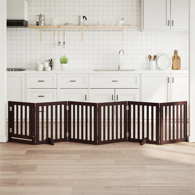 Vidaxl Dog Fence Plegable 6 paneles 300 cm Populier Wood Brown