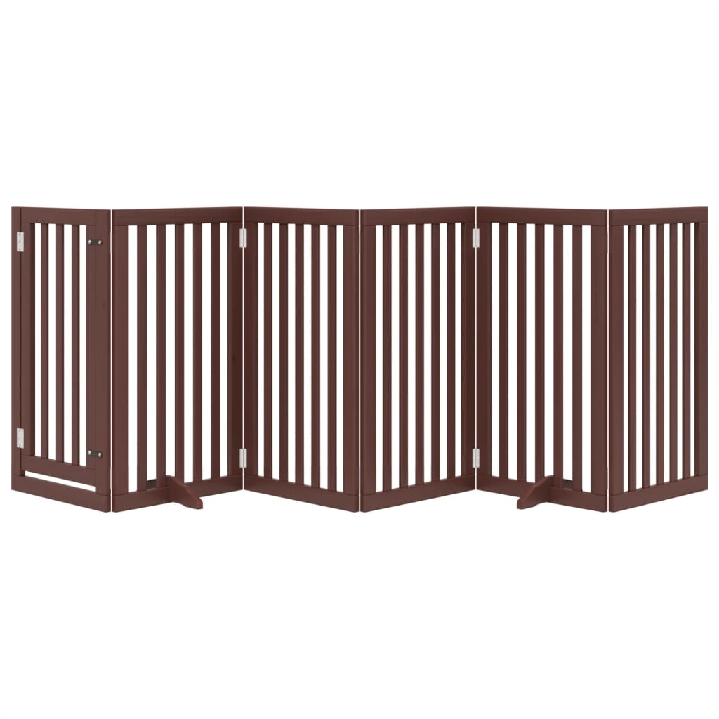 Vidaxl Dog Fence Collapsible 6 pannelli 300 cm Populier Wood Brown