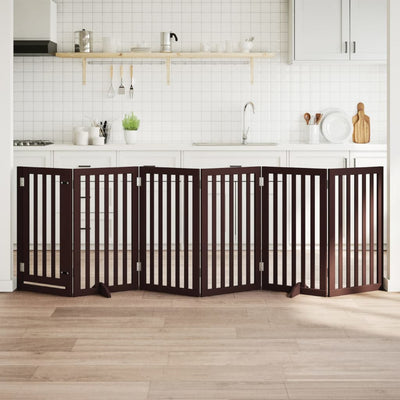 Vidaxl Dog Fence Plegable 6 paneles 300 cm Populier Wood Brown