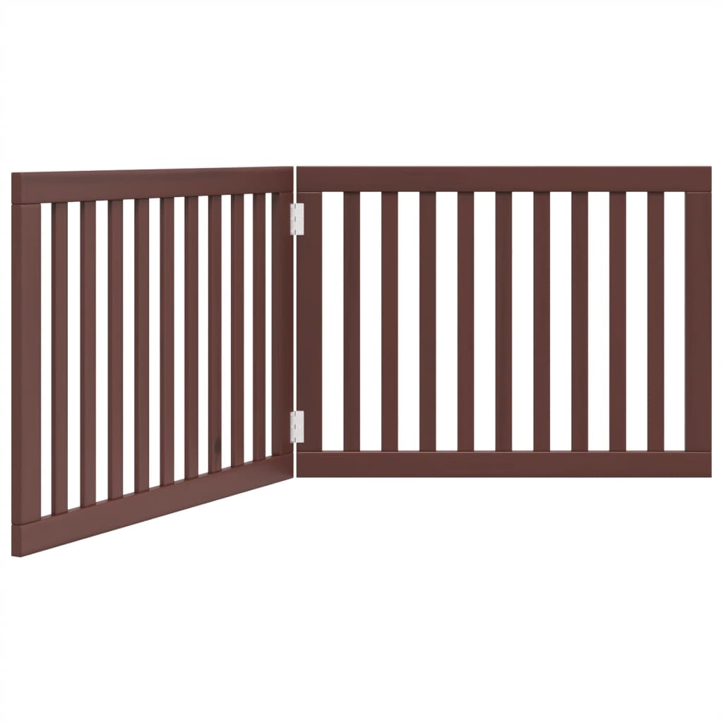 Vidaxl Dog Fence Collapsible 2 pannelli 160 cm Poplar marrone