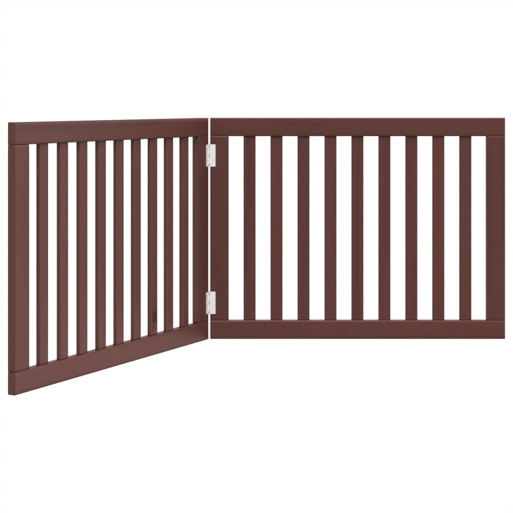 Vidaxl Dog Fence Plegable 2 paneles de 160 cm de madera de álamo marrón