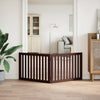 Vidaxl Dog Fence Plegable 2 paneles de 160 cm de madera de álamo marrón