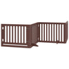 Vidaxl Dog Fence Colpottibile 4 pannelli 320 cm Poplar marrone