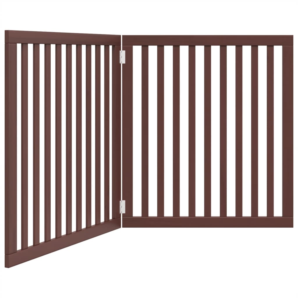 Vidaxl Dog Fence Collapsible 2 pannelli 160 cm Poplar marrone