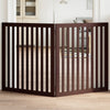 Vidaxl Dog Fence Plegable 2 paneles de 160 cm de madera de álamo marrón
