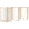 Vidaxl Dog Fence pieghevole con porta 6 pannelli 300 cm Pineo solido