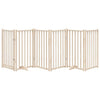 Vidaxl Dog Fence pieghevole con porta 6 pannelli 300 cm Pineo solido
