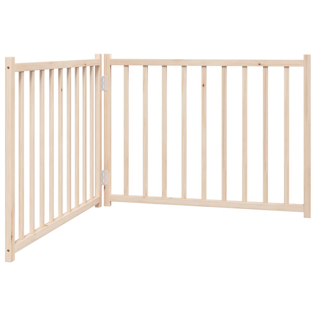 Vidaxl Dog Fence Cropeble 2 pannelli 160 cm Pineo solido