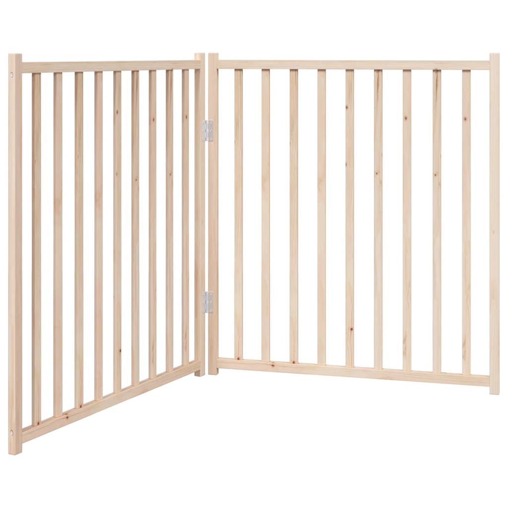 Vidaxl Dog Fence Cropeble 2 pannelli 160 cm Pineo solido